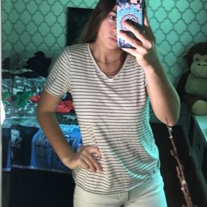 black and white stripped t-shirt